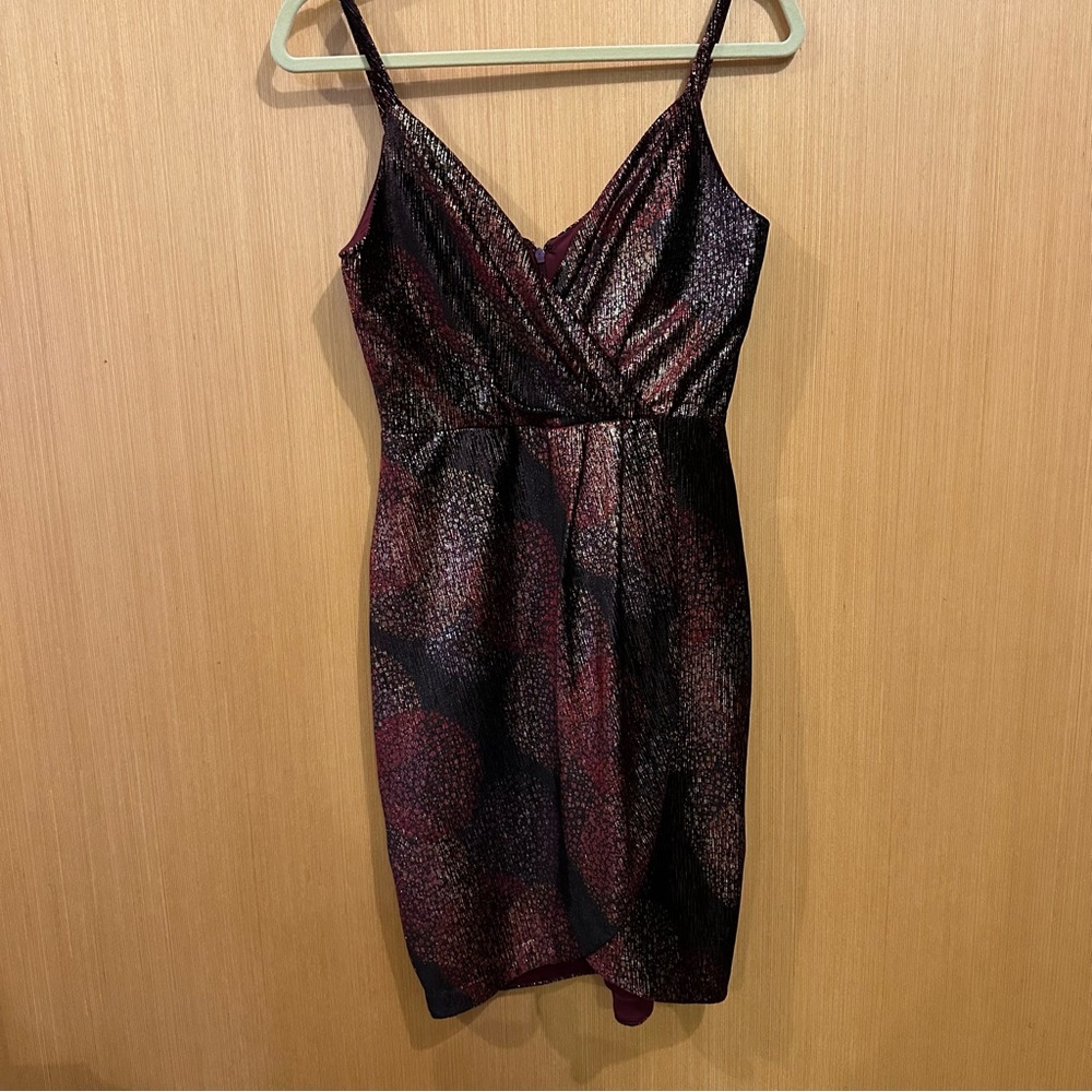 Guess Shimmery Burgundy Velvet Dress | Size 4